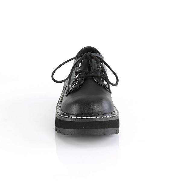 Demonia Women's Lilith-99 Oxfords - Black Vegan Leather D0638-94US Clearance